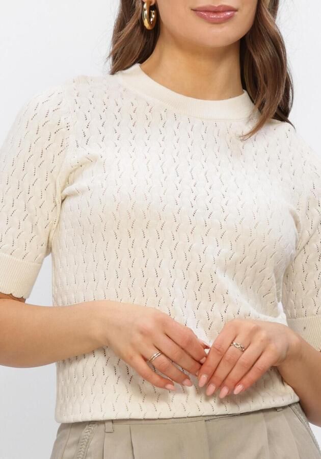 OBJECT Dames Truien & Vesten Objflauny S s Re Knit Top Ecru - Foto 4