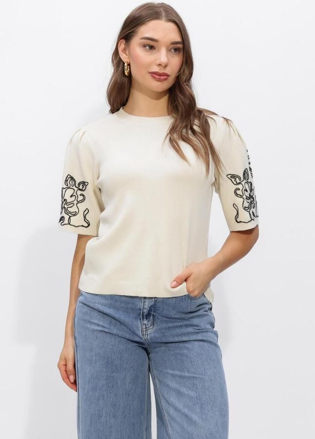 OBJECT Dames Truien & Vesten Objflora 2 4 Re Knit Pullover Creme