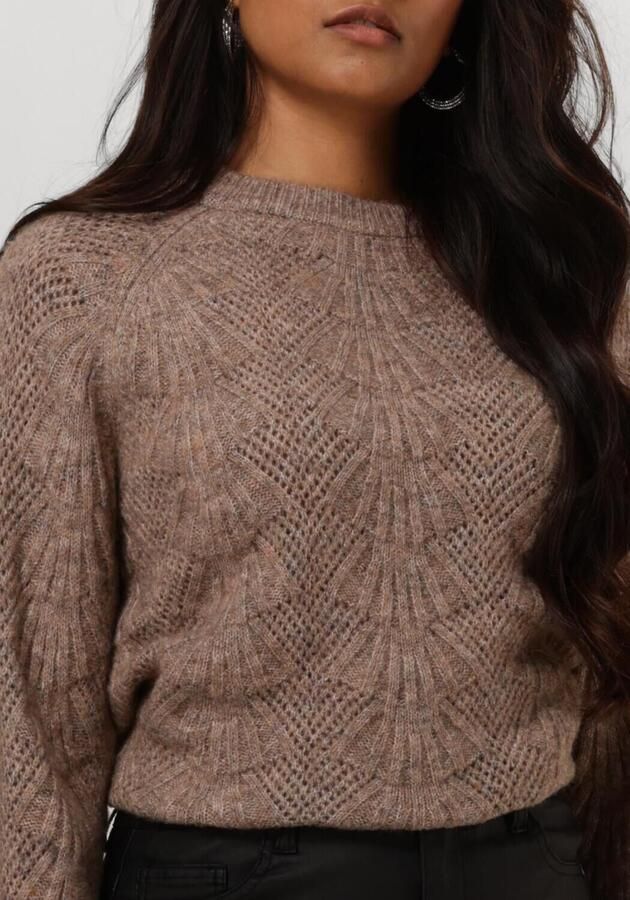 OBJECT Dames Truien & Vesten Objflora Re L s Knit Pullover Bruin - Foto 3