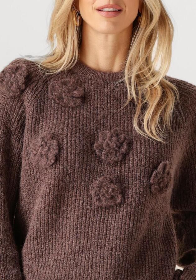 OBJECT Dames Truien & Vesten Objgitta L s Re Knit Pullover Bruin