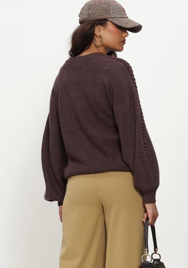 OBJECT Dames Truien & Vesten Objhannah L s Re Knit Pullover Noos Bruin - Foto 3