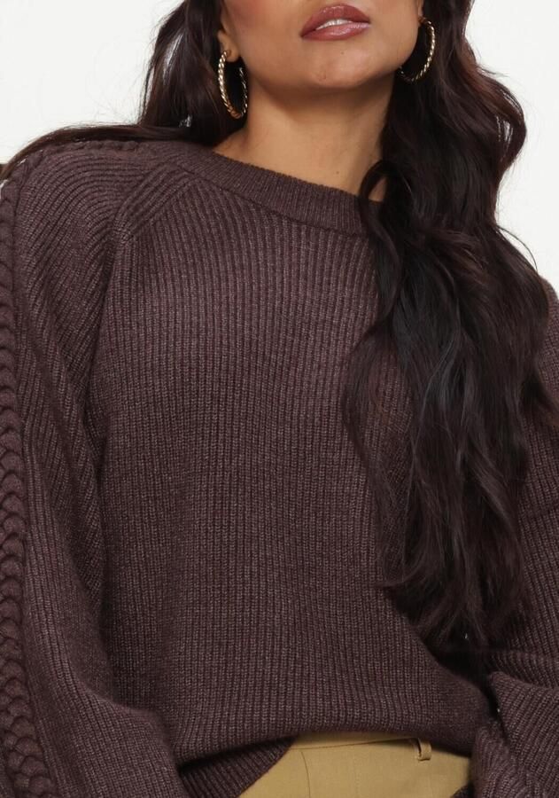 OBJECT Dames Truien & Vesten Objhannah L s Re Knit Pullover Noos Bruin - Foto 2