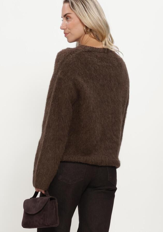 OBJECT Dames Truien & Vesten Objharry L s Lo Knit Pullover Noos Bruin - Foto 3