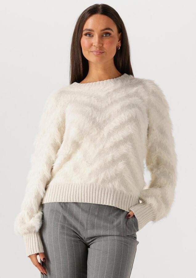 OBJECT Dames Truien & Vesten Objhollow L s Re Knit Pullover Creme - Foto 4