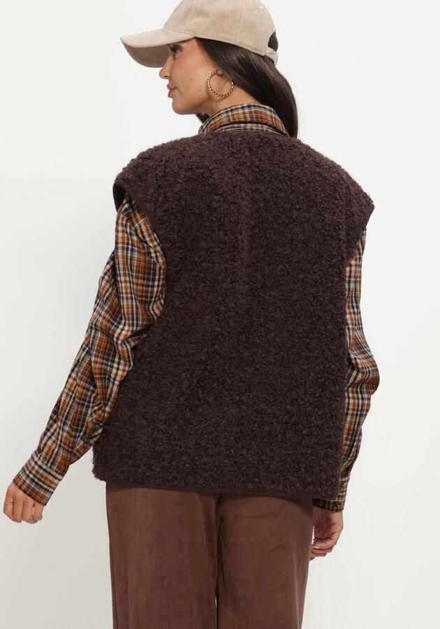 OBJECT Dames Truien & Vesten Objiduna Lo Waistcoat Bruin - Foto 2