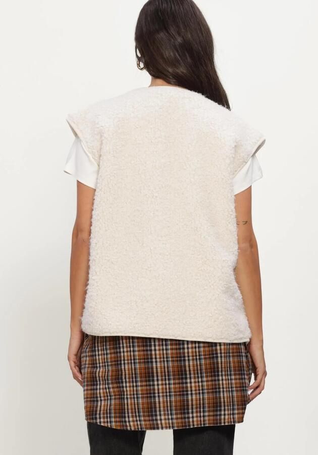 OBJECT Dames Truien & Vesten Objiduna Lo Waistcoat Ecru - Foto 2