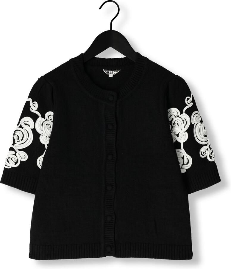 OBJECT Dames Truien & Vesten Objjane 2 4 Re Knit Cardigan Zwart