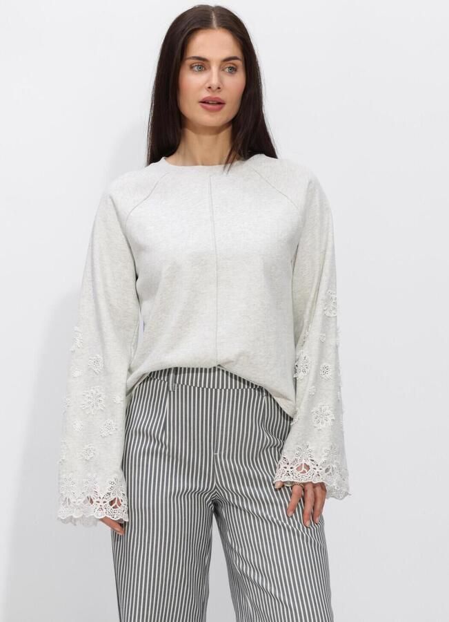 OBJECT Dames Truien & Vesten Objkimia Ls Re Sweat Shirt Lichtgrijs