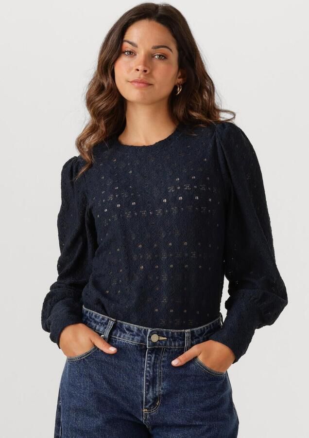 OBJECT Dames Truien & Vesten Objlaila L s Re Top Noos Blauw - Foto 4