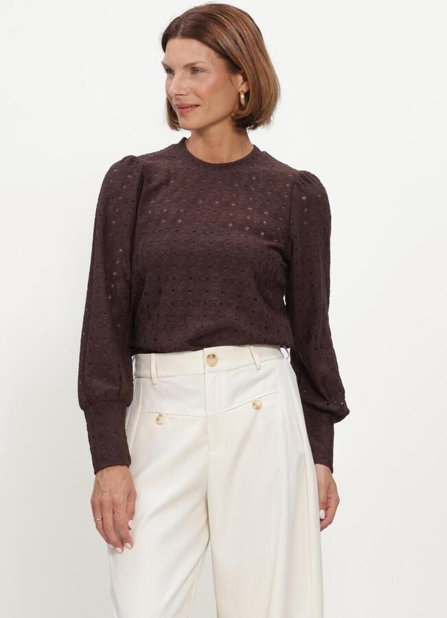 OBJECT Dames Truien & Vesten Objlaila L s Re Top Noos Bruin