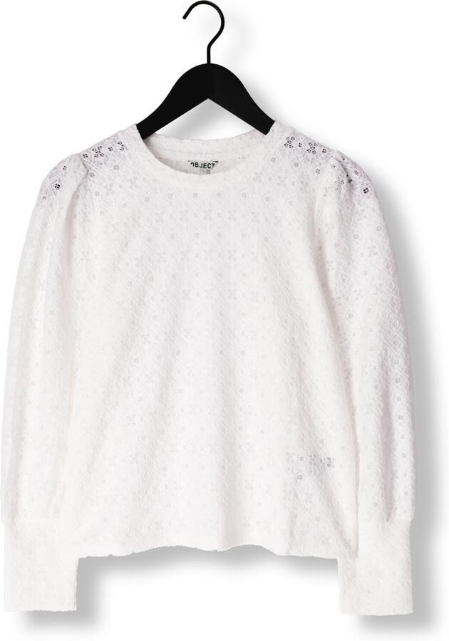OBJECT Dames Truien & Vesten Objlaila L s Re Top Noos Wit - Foto 3