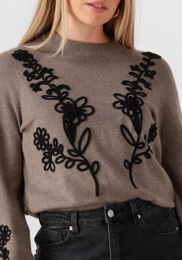 OBJECT Dames Truien & Vesten Objlaney Rubin Ls Pullover Noos Taupe