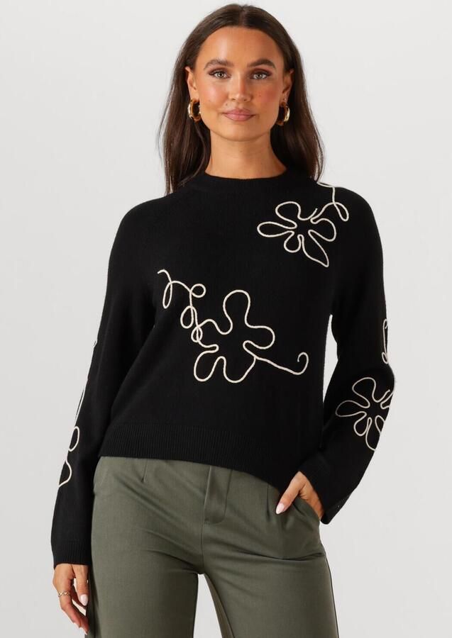 OBJECT Dames Truien & Vesten Objlaney Rubin Ls Pullover Zwart - Foto 4