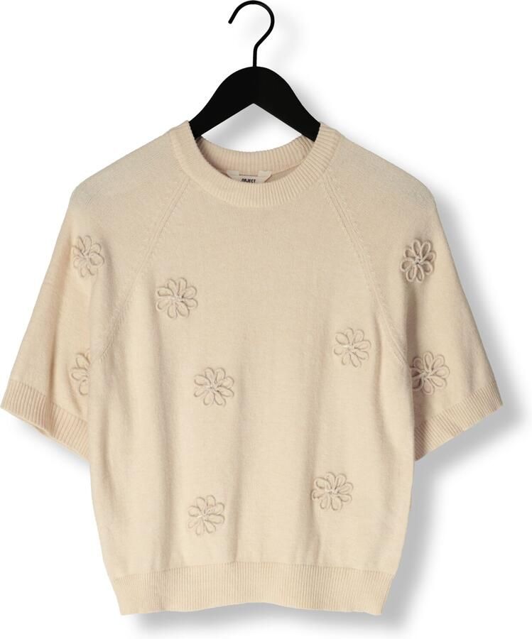 OBJECT Dames Truien & Vesten Objlaney Rubin Ss Pullover Beige