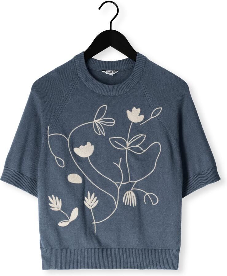 OBJECT Dames Truien & Vesten Objlaney Rubin Ss Pullover Blauw - Foto 2