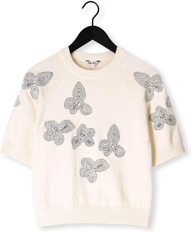 OBJECT Dames Truien & Vesten Objlaney Rubin Ss Pullover Creme - Foto 2