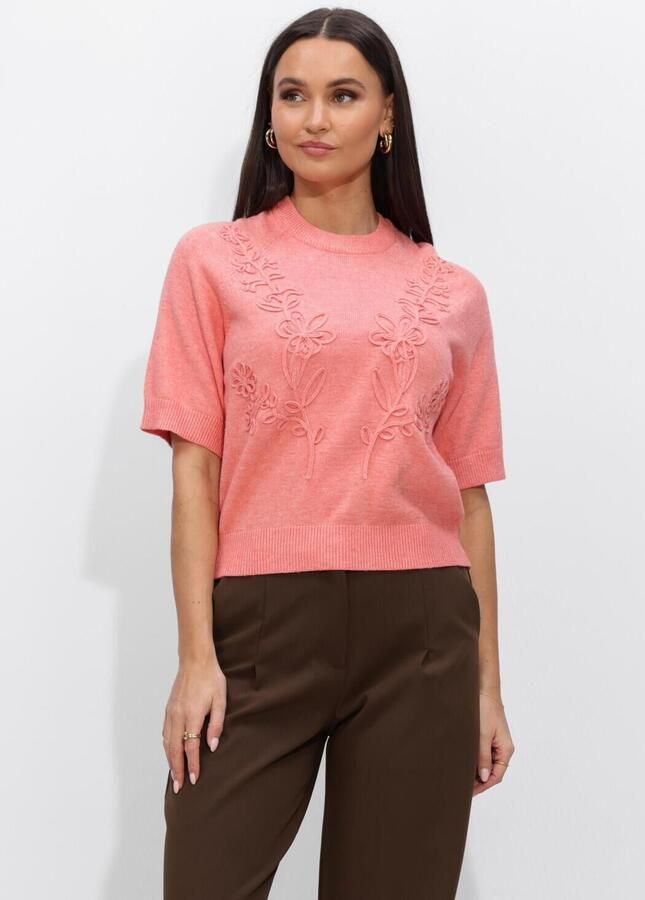 OBJECT Dames Truien & Vesten Objlaney Rubin Ss Pullover Roze