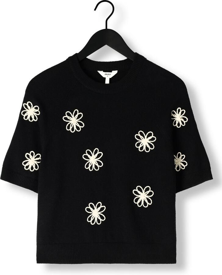 OBJECT Dames Truien & Vesten Objlaney Rubin Ss Pullover Zwart