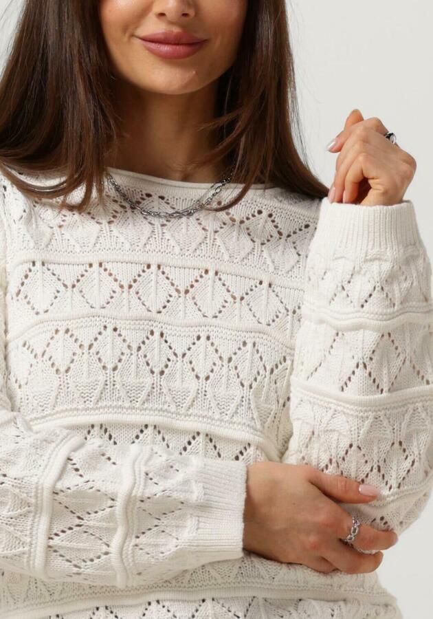 OBJECT Dames Truien & Vesten Objliva L s O-neck Knit Pullover Wit - Foto 3