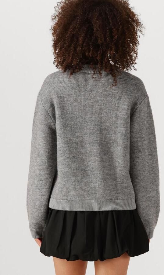 OBJECT Dames Truien & Vesten Objmerle Ls Lo Knit Bomber Grijs - Foto 3