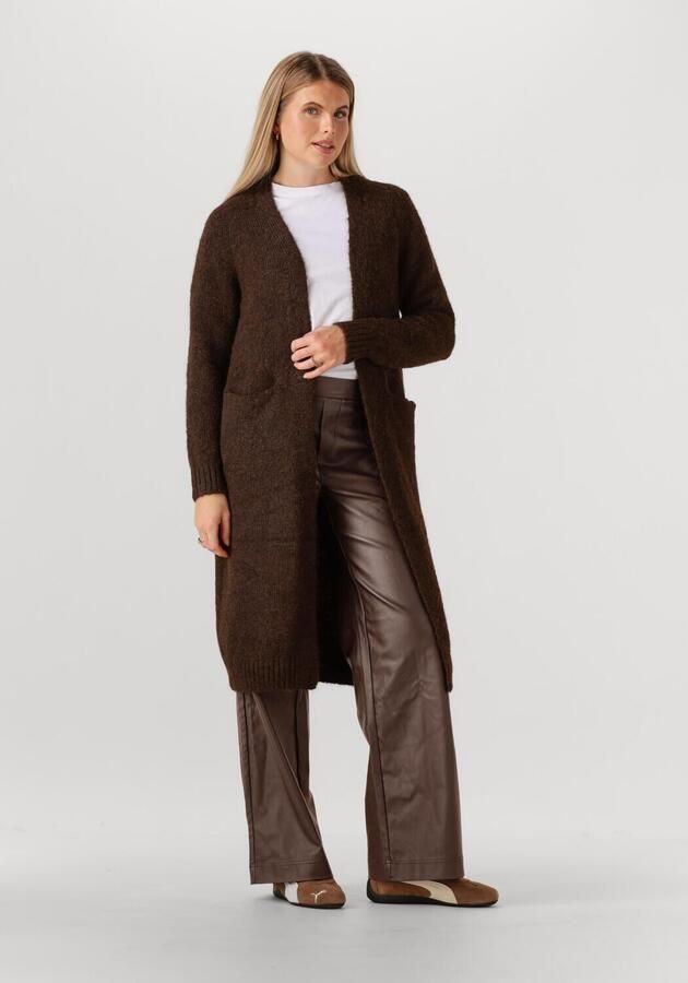 OBJECT Dames Truien & Vesten Objmilu Ls Lo Long Knit Cardigan Bruin - Foto 4
