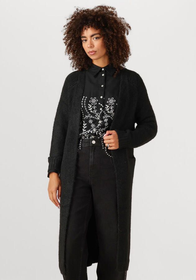 OBJECT Dames Truien & Vesten Objmilu Ls Lo Long Knit Cardigan Zwart - Foto 4