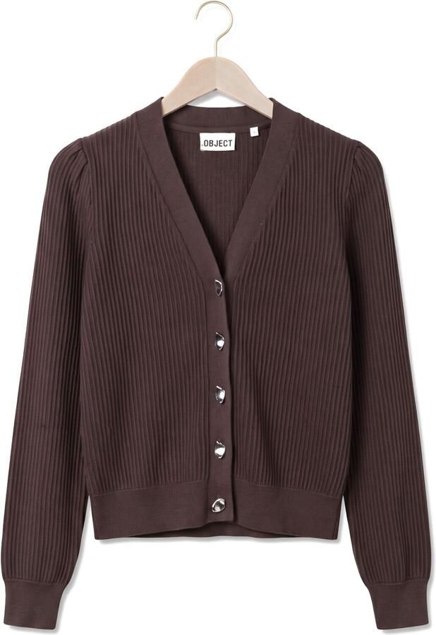 OBJECT Dames Truien & Vesten Objorana L s Re Knit Cardigan Bruin - Foto 4