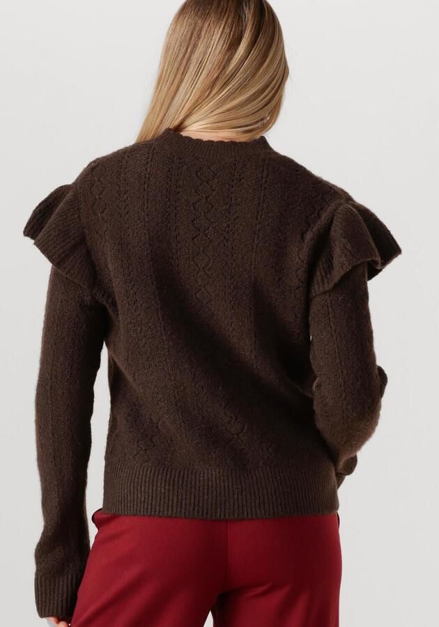 OBJECT Dames Truien & Vesten Objpaola L s Lo Knit Pullover Bruin - Foto 2