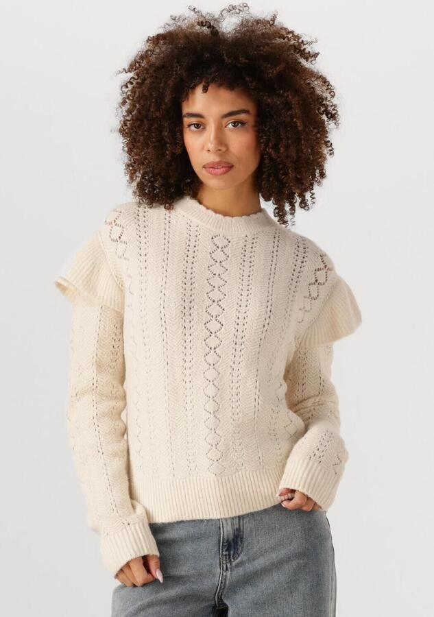 OBJECT Dames Truien & Vesten Objpaola L s Lo Knit Pullover Creme - Foto 4