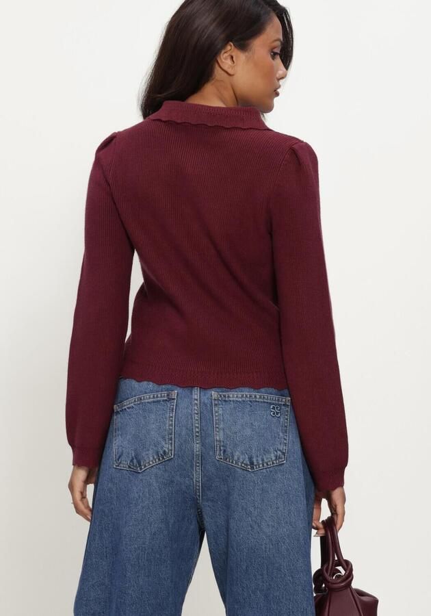 OBJECT Dames Truien & Vesten Objparya Thess L s Re Knit Cardigan Bordeaux - Foto 2