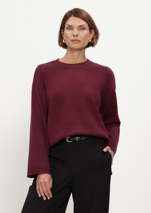 OBJECT Dames Truien & Vesten Objreynard L s Lo Knit Pullover Noos Bordeaux