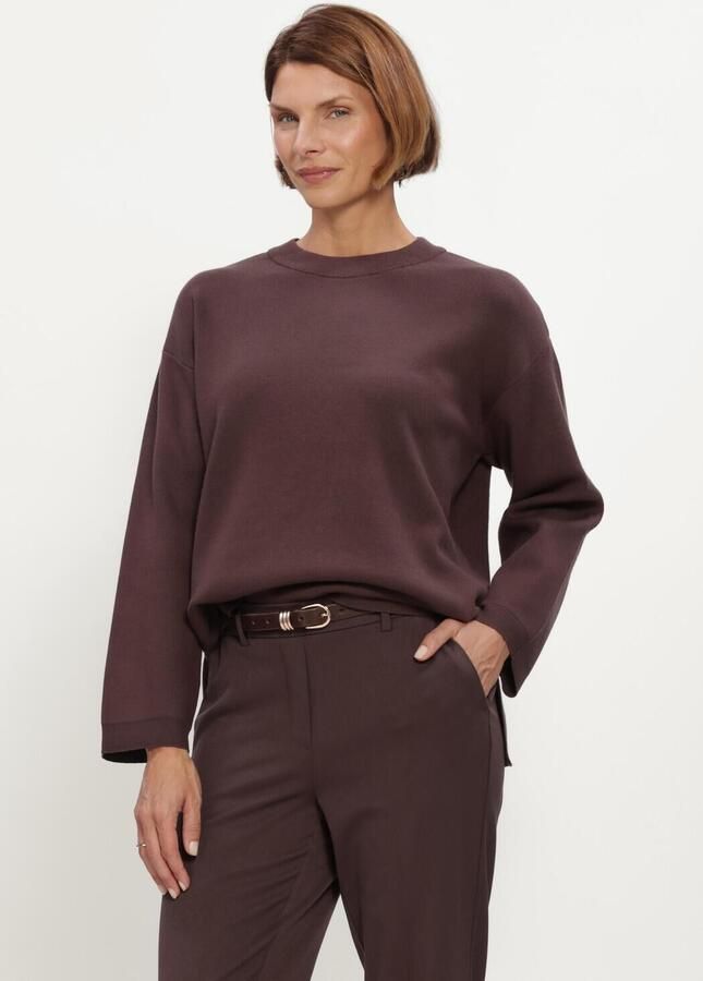 OBJECT Dames Truien & Vesten Objreynard L s Lo Knit Pullover Noos Bruin