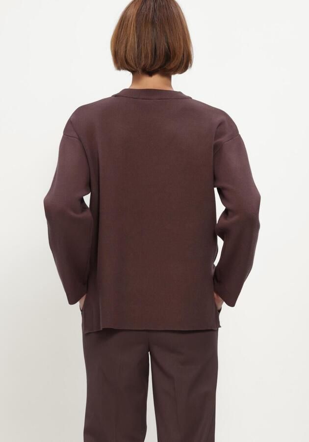OBJECT Dames Truien & Vesten Objreynard L s Lo Knit Pullover Noos Bruin - Foto 3