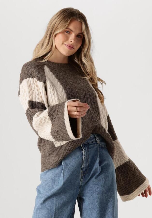 OBJECT Dames Truien & Vesten Objrosa Knit L s Re Pullover Beige - Foto 4