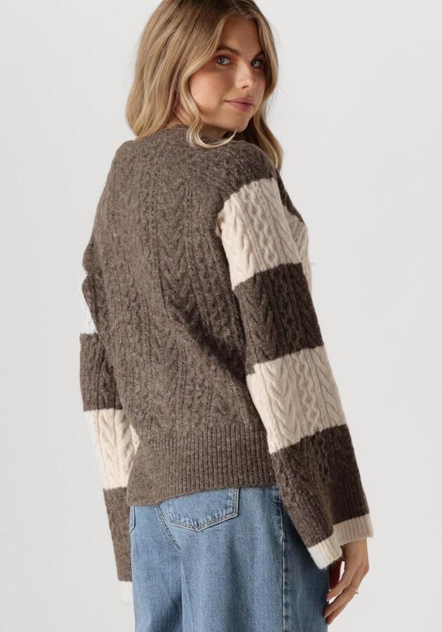 OBJECT Dames Truien & Vesten Objrosa Knit L s Re Pullover Beige - Foto 2