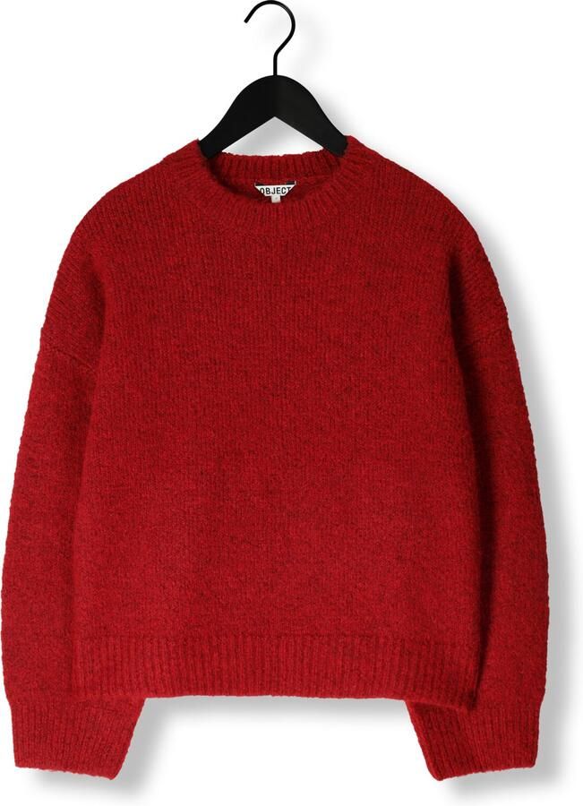 OBJECT Dames Truien & Vesten Objsaggia Ls Lo Pullover Rood
