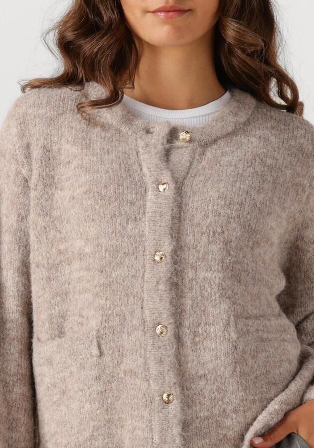 OBJECT Dames Truien & Vesten Objsaggia Re L s Knit Cardigan Beige - Foto 3