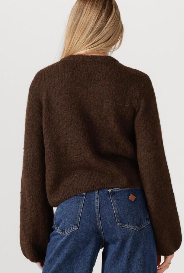 OBJECT Dames Truien & Vesten Objsaggia Re L s Knit Cardigan Bruin - Foto 3