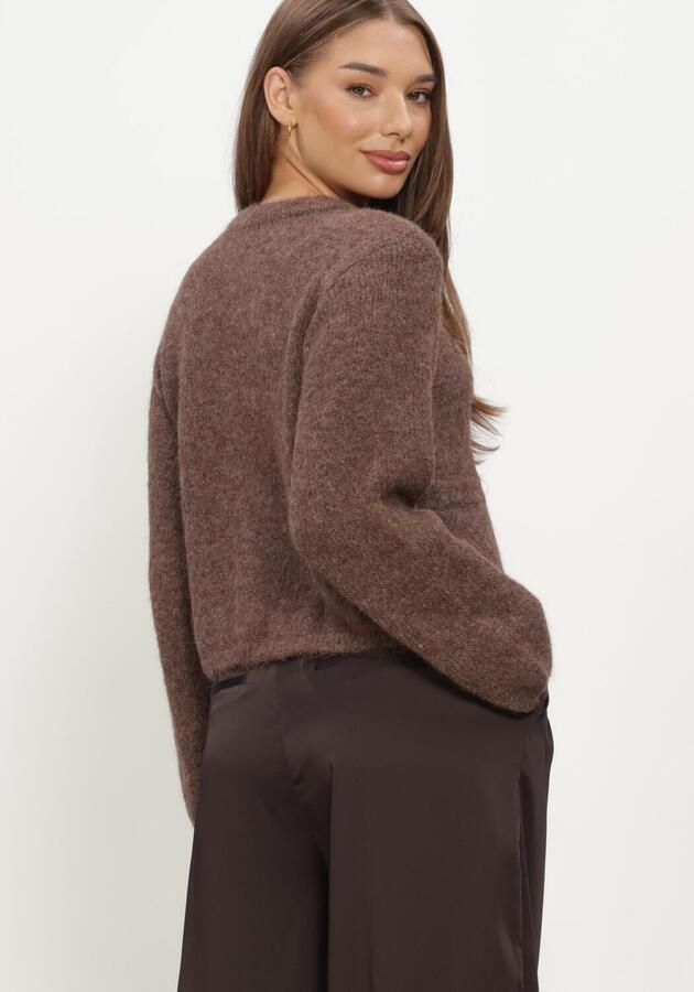 OBJECT Dames Truien & Vesten Objsaggia Re L s Knit Cardigan Bruin - Foto 4
