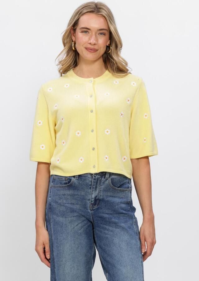 OBJECT Dames Truien & Vesten Objthess 3 4 Sleeve Cardigan Geel