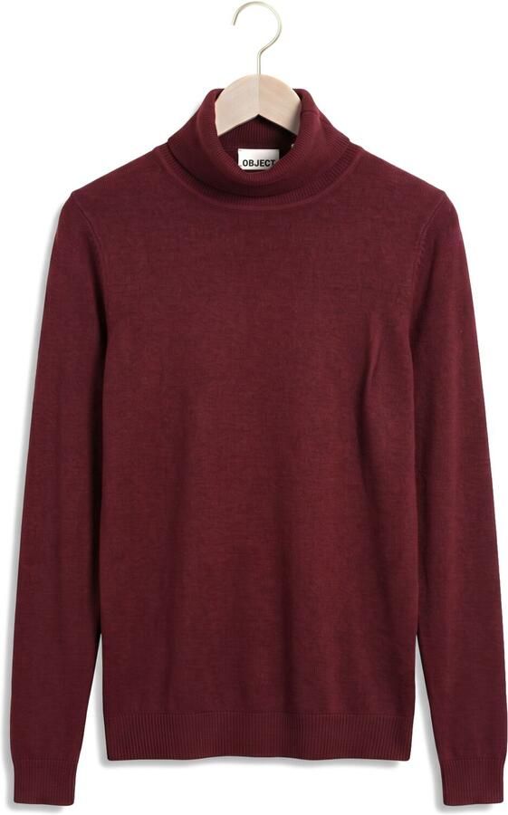 OBJECT Dames Truien & Vesten Objthess L s Rollneck Knit Pullover Bordeaux - Foto 4