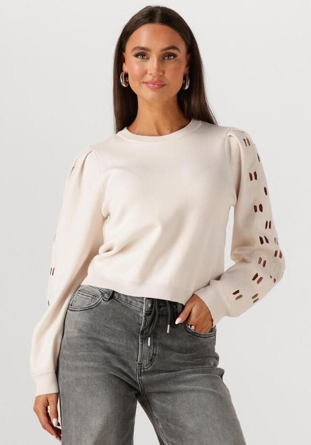OBJECT Dames Truien & Vesten Objyuki L s Re Knit Pullover Creme - Foto 4