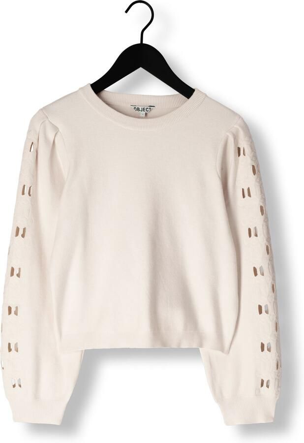 OBJECT Dames Truien & Vesten Objyuki L s Re Knit Pullover Creme - Foto 2