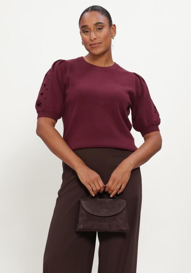 OBJECT Dames Truien & Vesten Objyuki S s Re Knit Pullover Bordeaux
