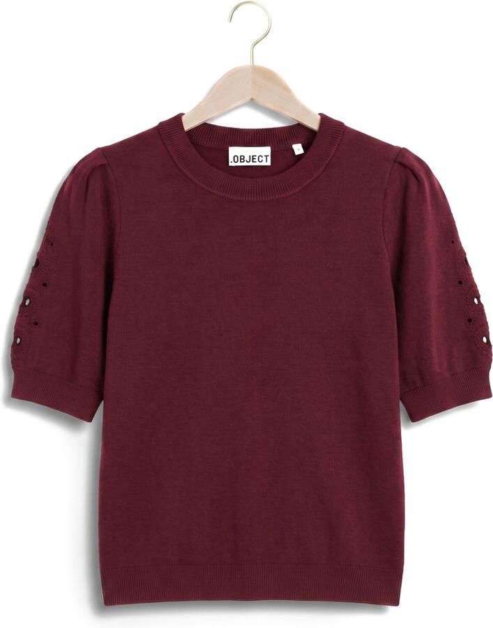 OBJECT Dames Truien & Vesten Objyuki S s Re Knit Pullover Bordeaux - Foto 2