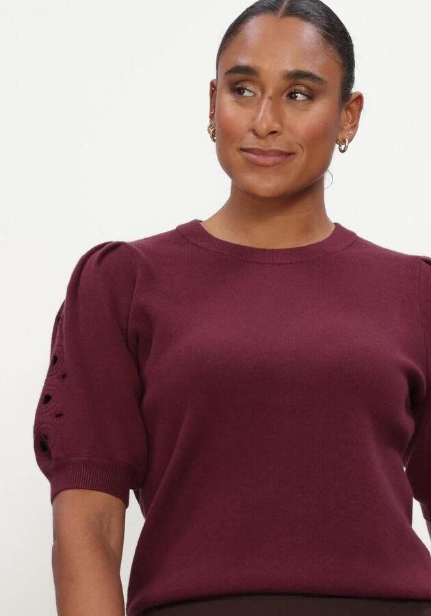 OBJECT Dames Truien & Vesten Objyuki S s Re Knit Pullover Bordeaux - Foto 4