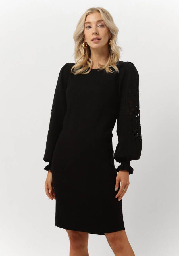 Object Zwarte Midi Jurk Reynard Ls Knit Dress