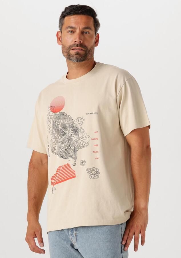 PEAK PERFORMANCE Heren Polo's & T-shirts M Graphic Tee Beige
