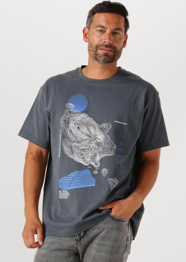 PEAK PERFORMANCE Heren Polo's & T-shirts M Graphic Tee Blauw