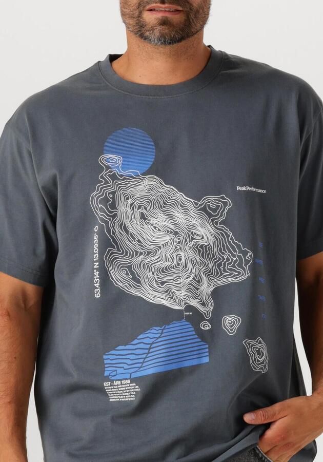 PEAK PERFORMANCE Heren Polo's & T-shirts M Graphic Tee Blauw - Foto 3